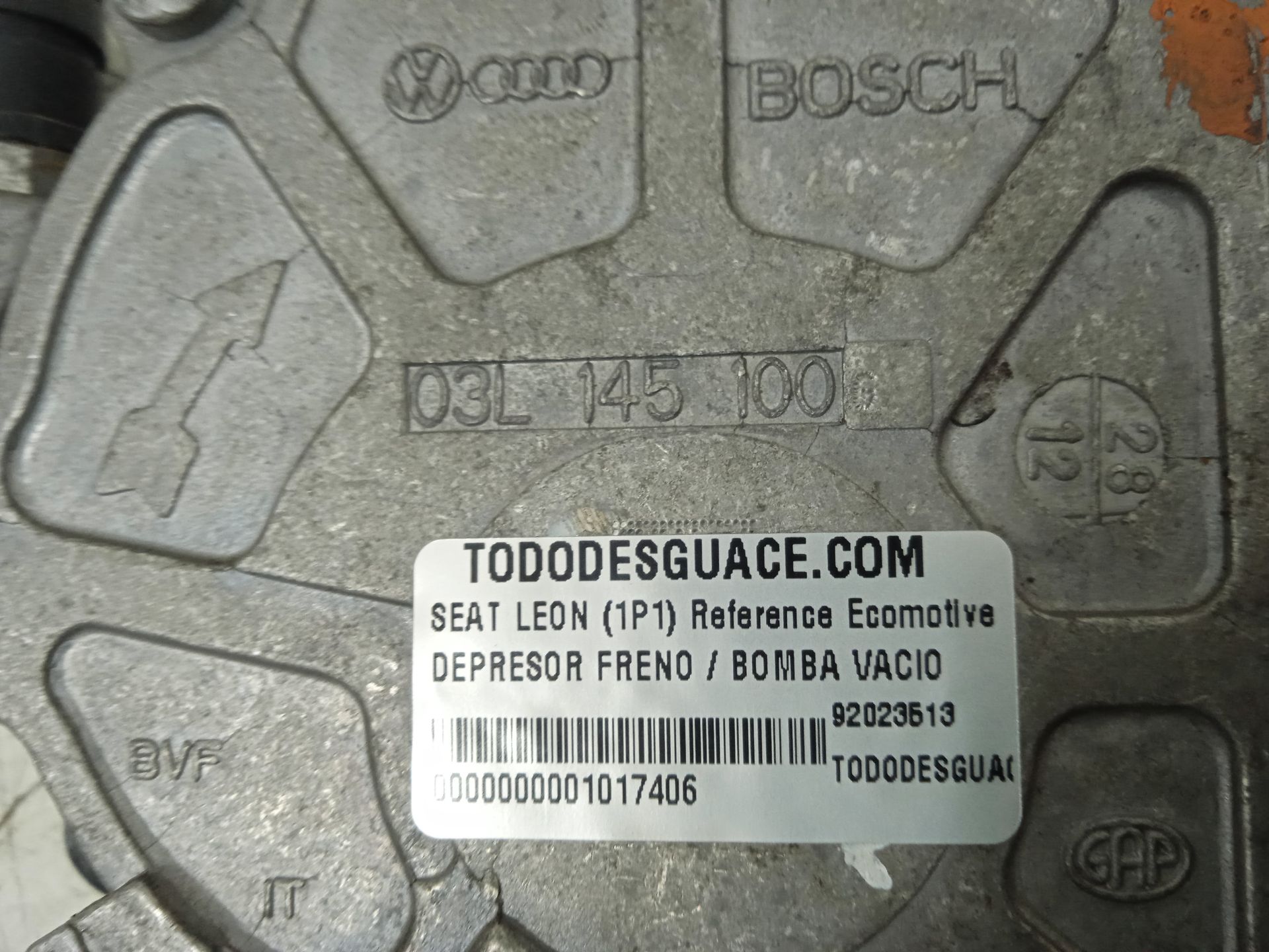 Depresor freno / bomba vacio seat leon (1p1) reference ecomotive