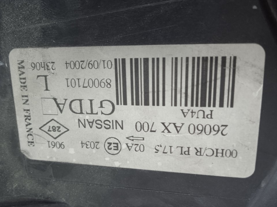 Faro izquierdo nissan micra (k12e) acenta
