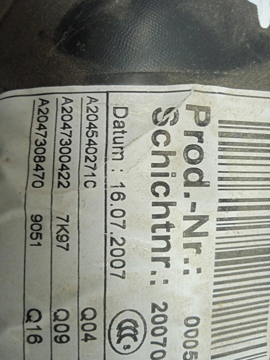 Guarnecido puerta trasera izquierda mercedes-benz clase c (bm 204) familiar c 200 t cdi blueefficiency (20