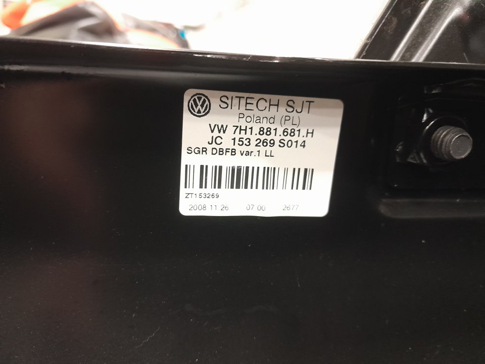Asiento delantero derecho volkswagen t5 transporter bus (7h) california  techo elevable