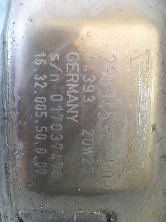 Filtro de particulas volvo  no identificado