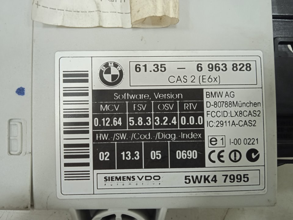 Modulo electronico bmw serie 5 berlina (e60) 530d