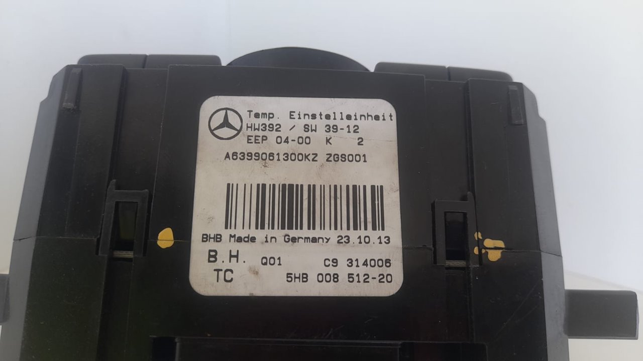 Mando calefaccion / aire acondicionado mercedes-benz vito mixto (639) 113 cdi extralang (639.605)