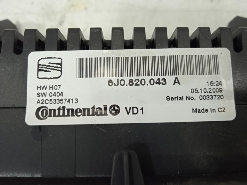 Mando calefaccion / aire acondicionado seat ibiza berlina (6j5) reference