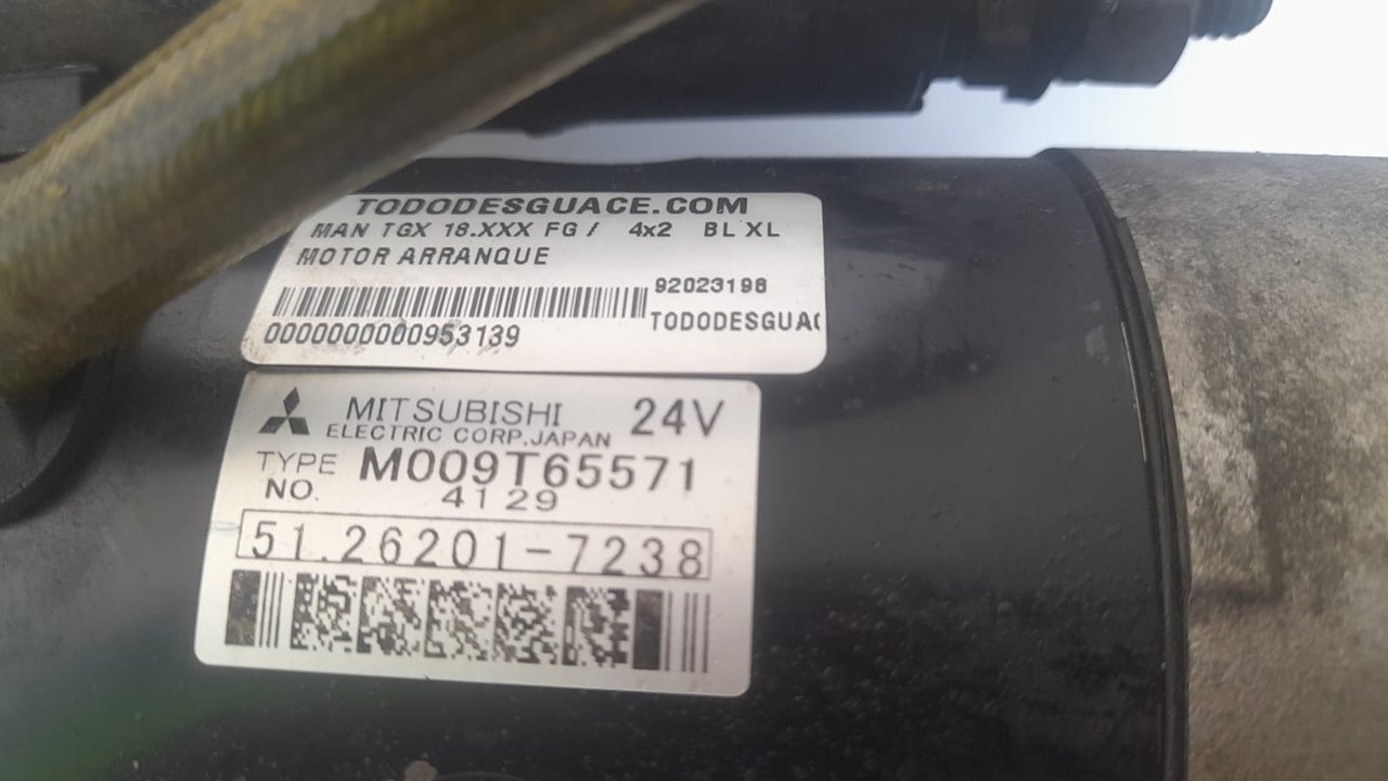 Motor arranque man tgx 18.xxx (2007) fg    4x2   bl xl