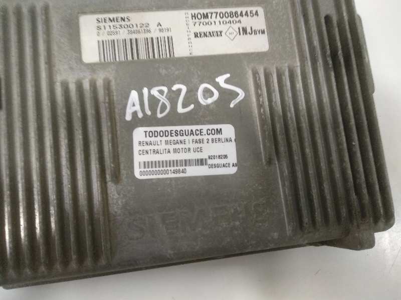 Centralita motor uce renault megane i fase 2 berlina (ba0) 1.6 16 v rt (ba04)