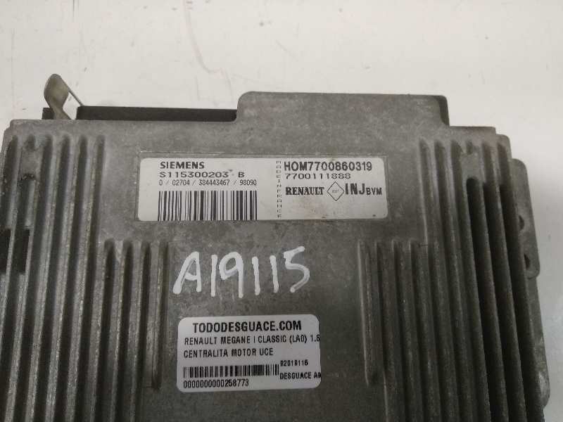 Centralita motor uce renault megane i classic (la0) 1.6e alize