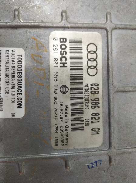 Centralita motor uce audi a4 berlina (b5) 1.9 tdi