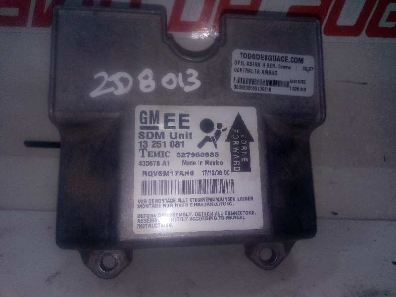 Centralita airbag opel astra h berlina cosmo