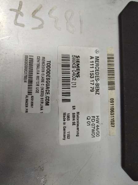 Centralita motor uce mercedes-benz clase c (bm 203) berlina 180 (203.035)