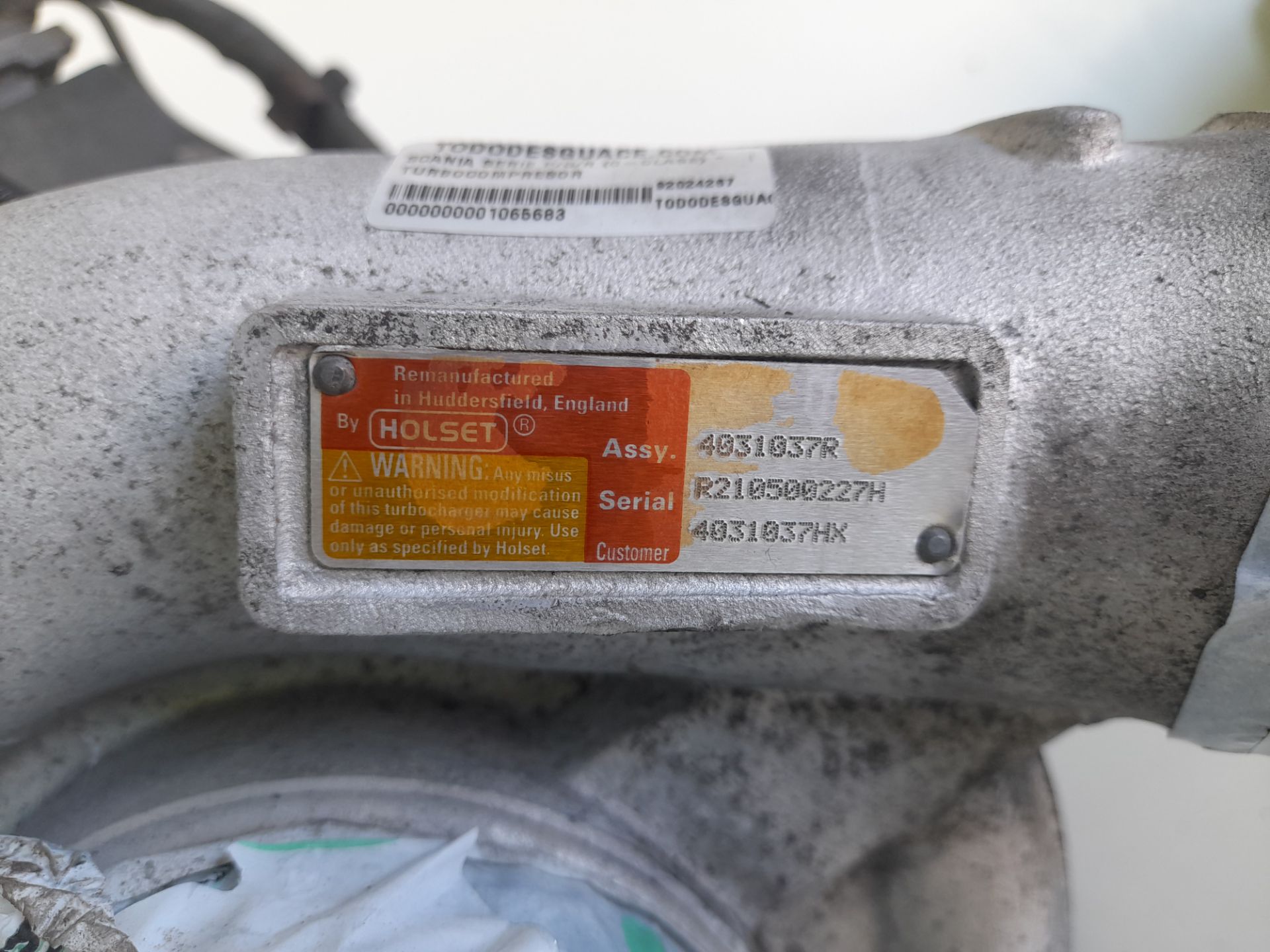 Turbocompresor scania baureihe c-klasse pgr (2004) 