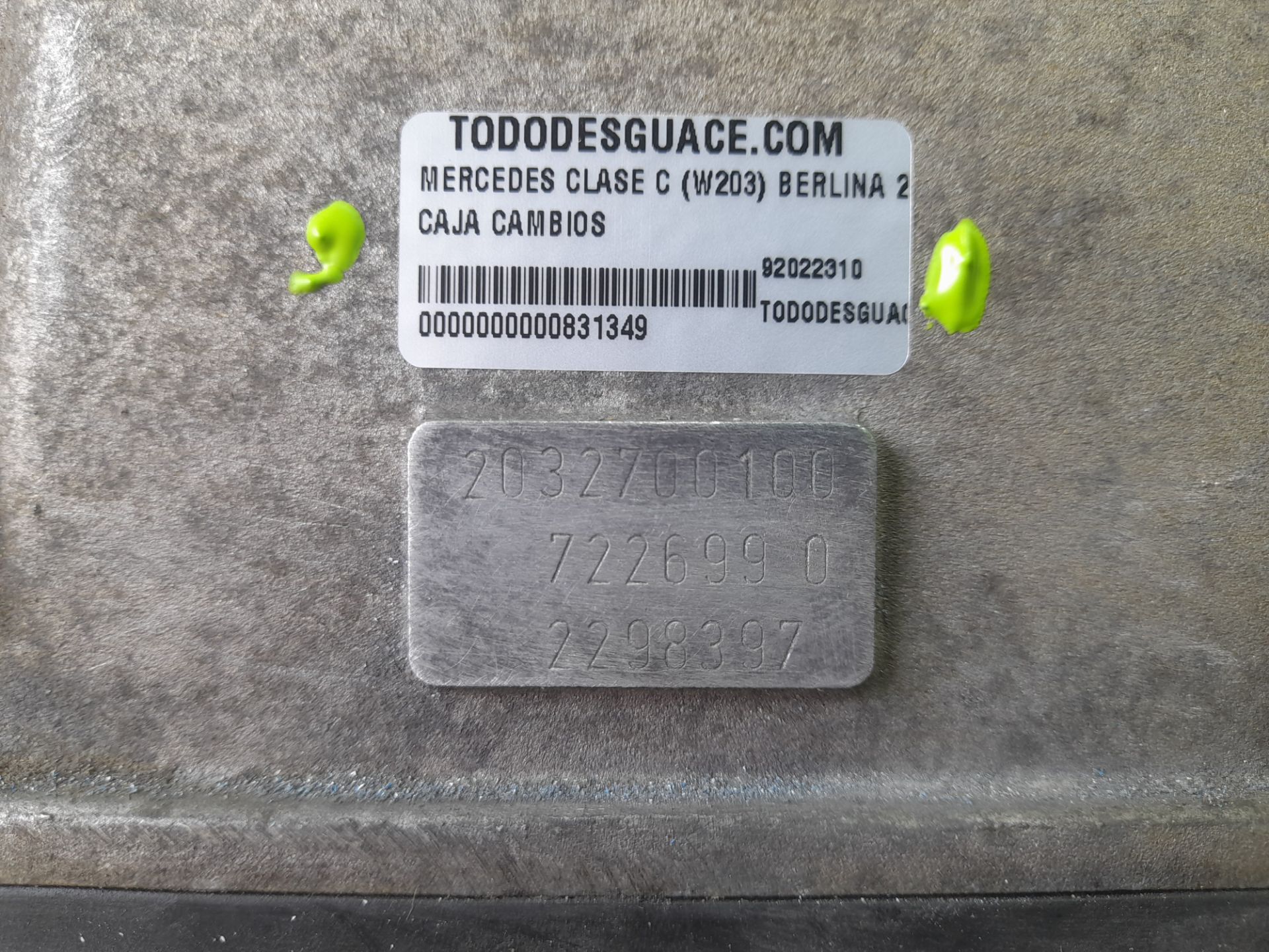 Caja cambios mercedes-benz clase c (bm 203) berlina 220 cdi (203.006)