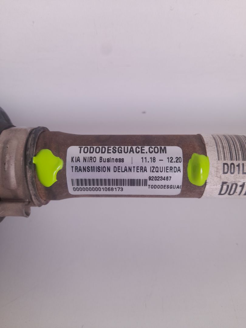 Transmision delantera izquierda kia niro (de) business