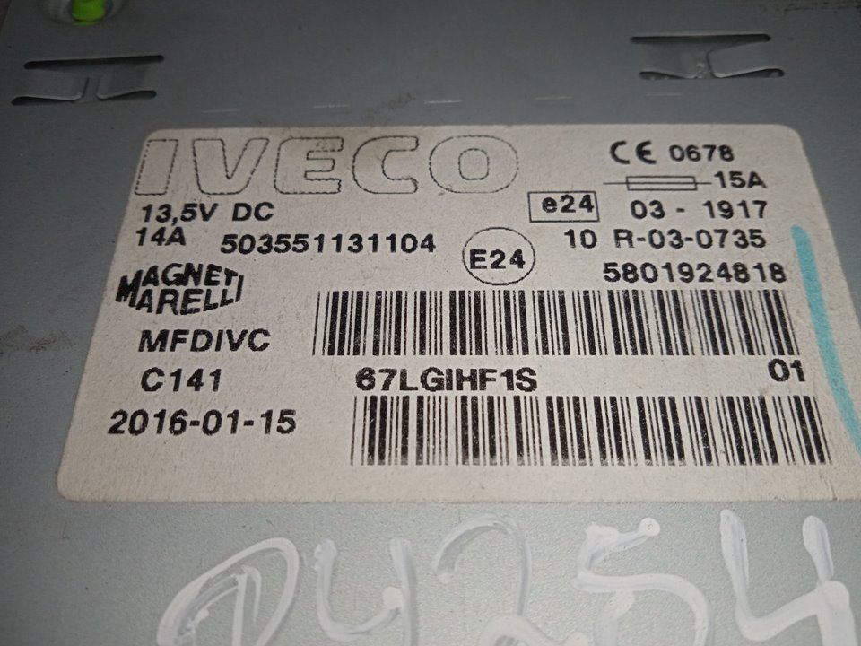 Sistema audio / radio cd iveco stralis (as)(2002) fsa t  fp lt  4x2 gran espaci