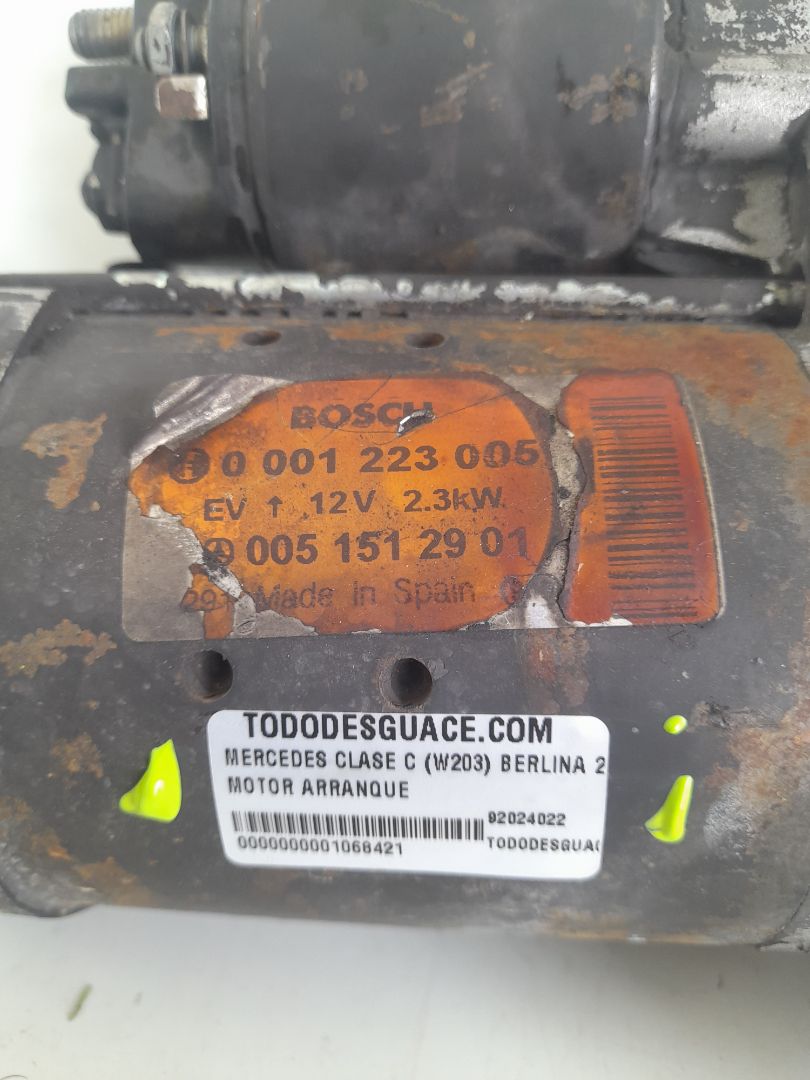 Motor arranque mercedes-benz clase c (bm 203) berlina 270 cdi (203.016)