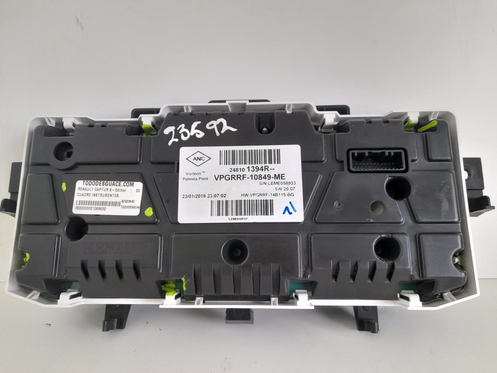 Cuadro instrumentos renault captur i sedition