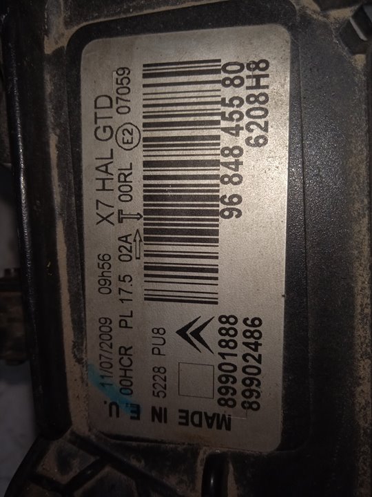 Faro izquierdo citroen c5 berlina exclusive