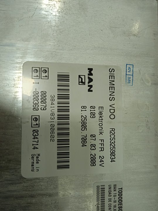 Unidad de control man tgm 18.xxx 
