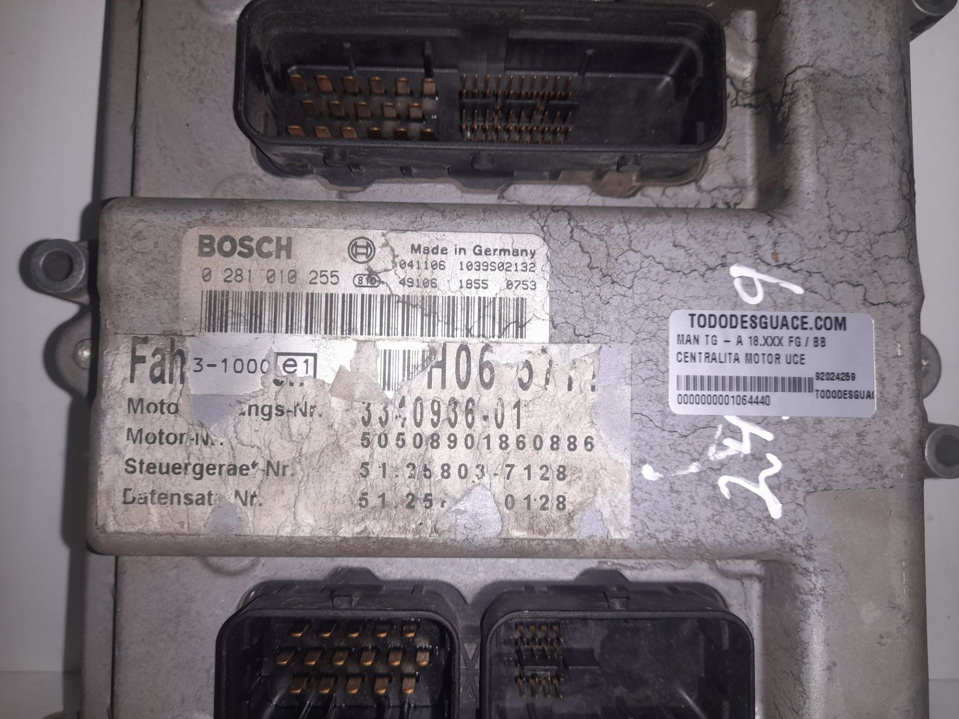 Centralita motor uce man tga 18.xxx (2000) fg  bb               (e3e4) 