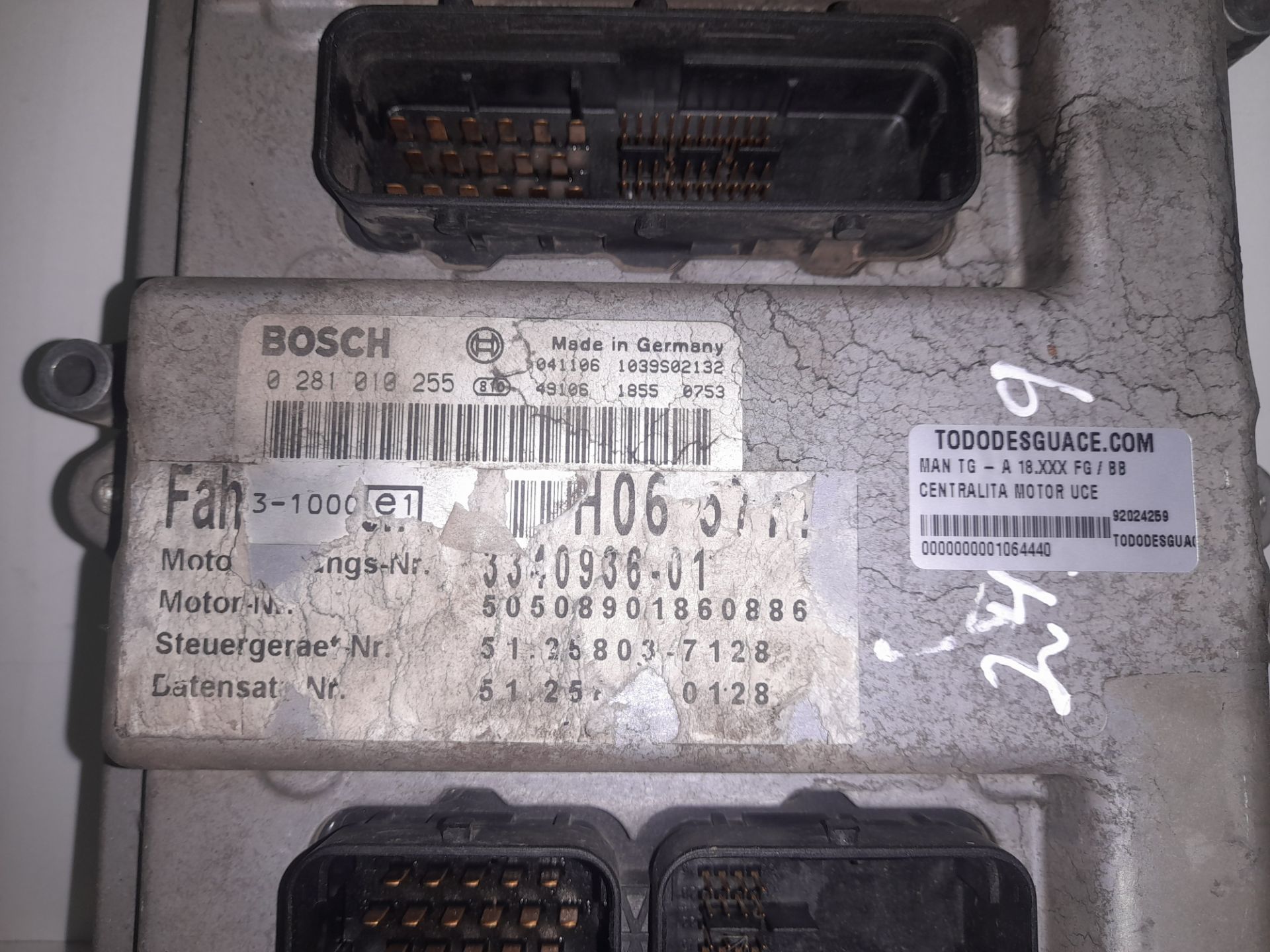 Centralita motor uce man tga 18.xxx (2000) fg  bb               (e3e4) 