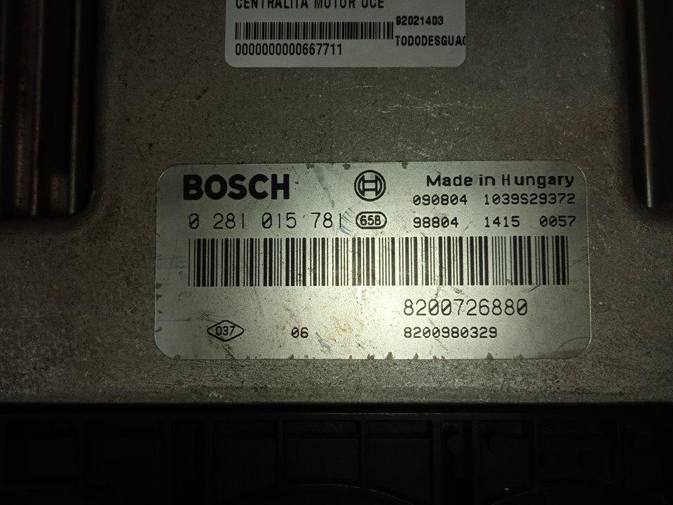 Centralita motor uce renault  no identificado