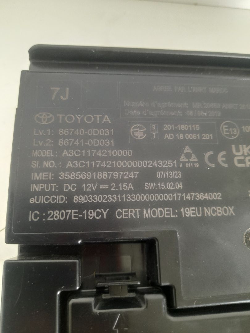 Modulo electronico toyota yaris (xp21) sedition