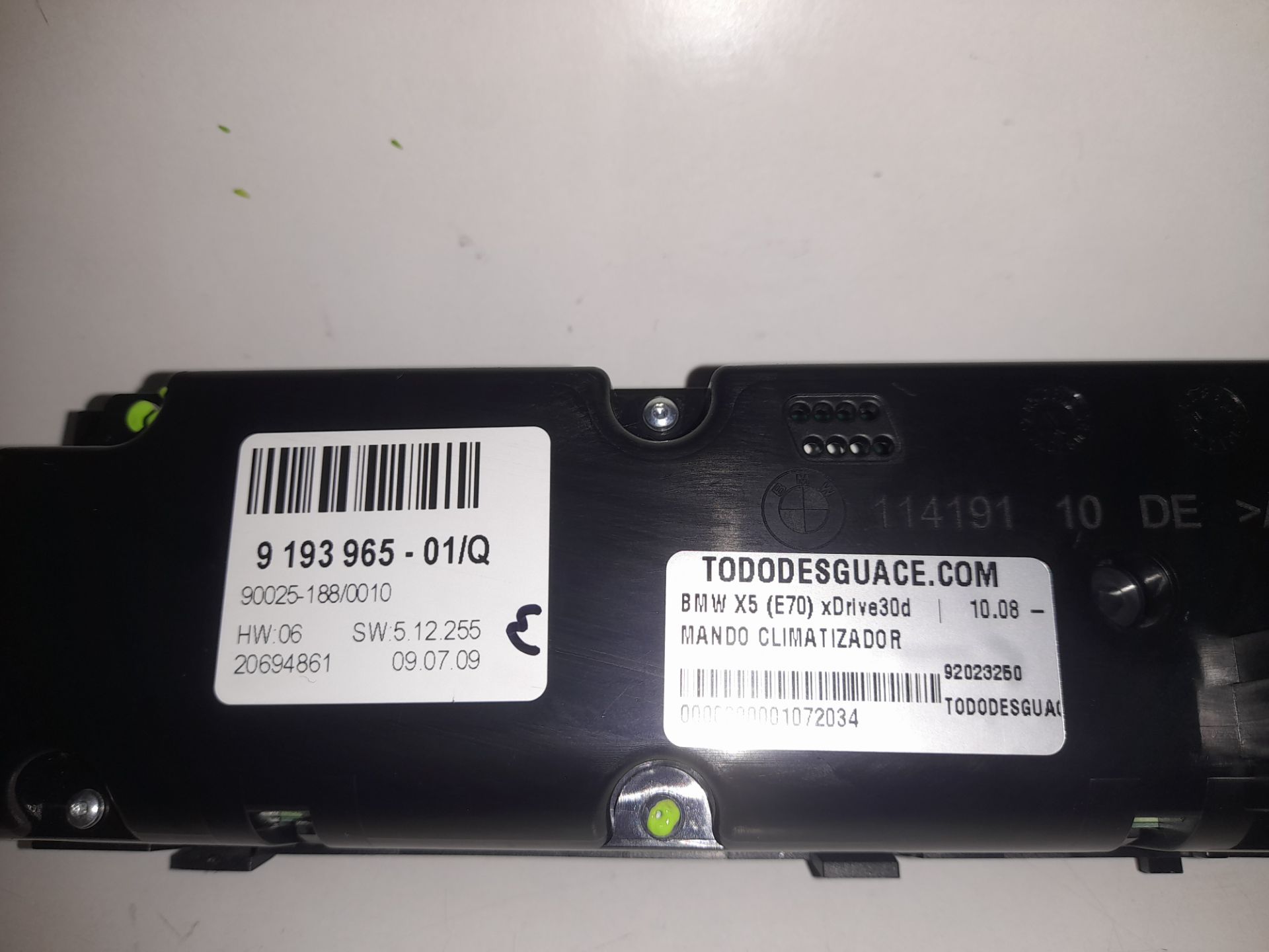 Mando climatizador bmw serie x5 (e70) xdrive30d