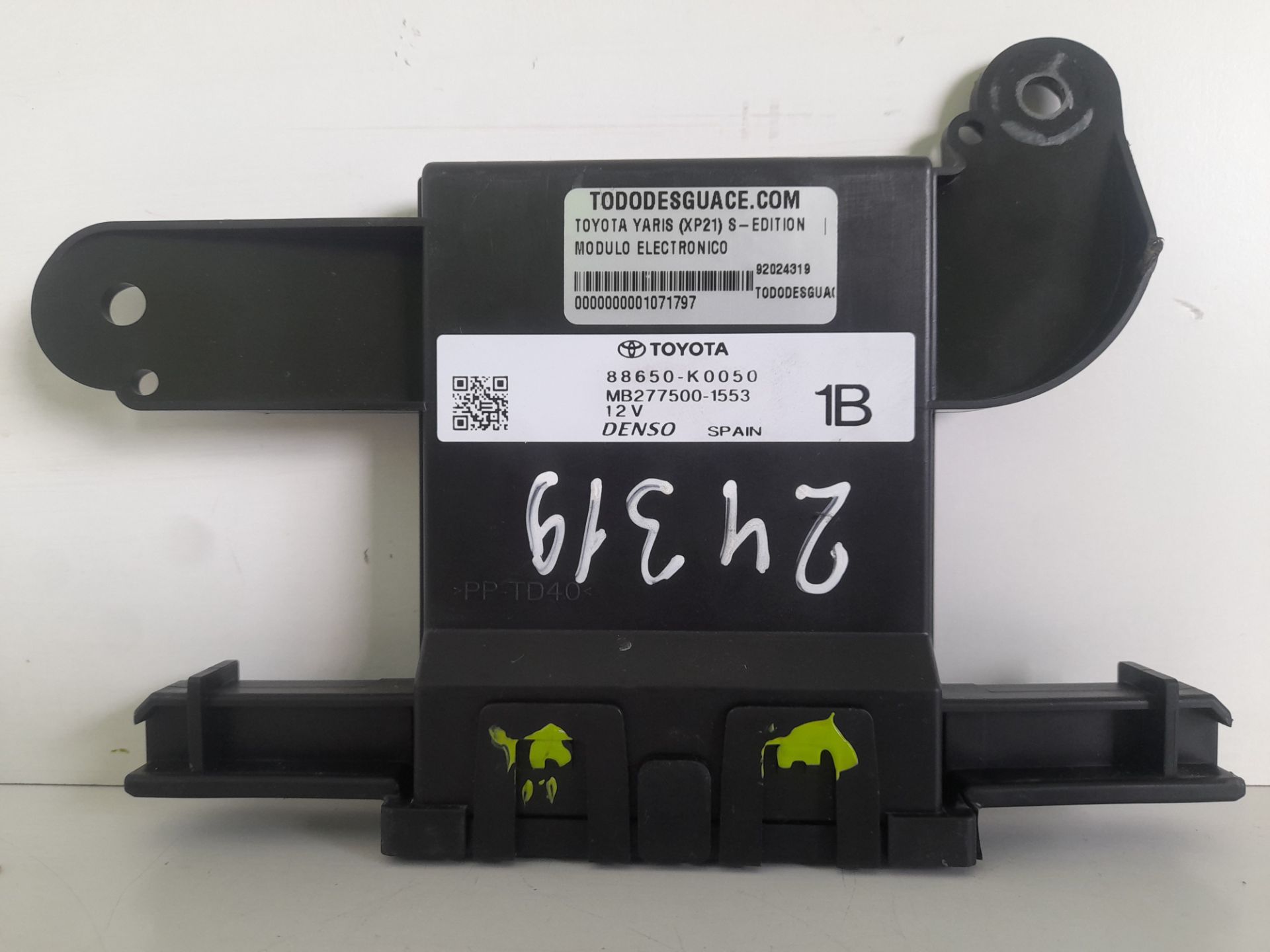 Modulo electronico toyota yaris (xp21) sedition