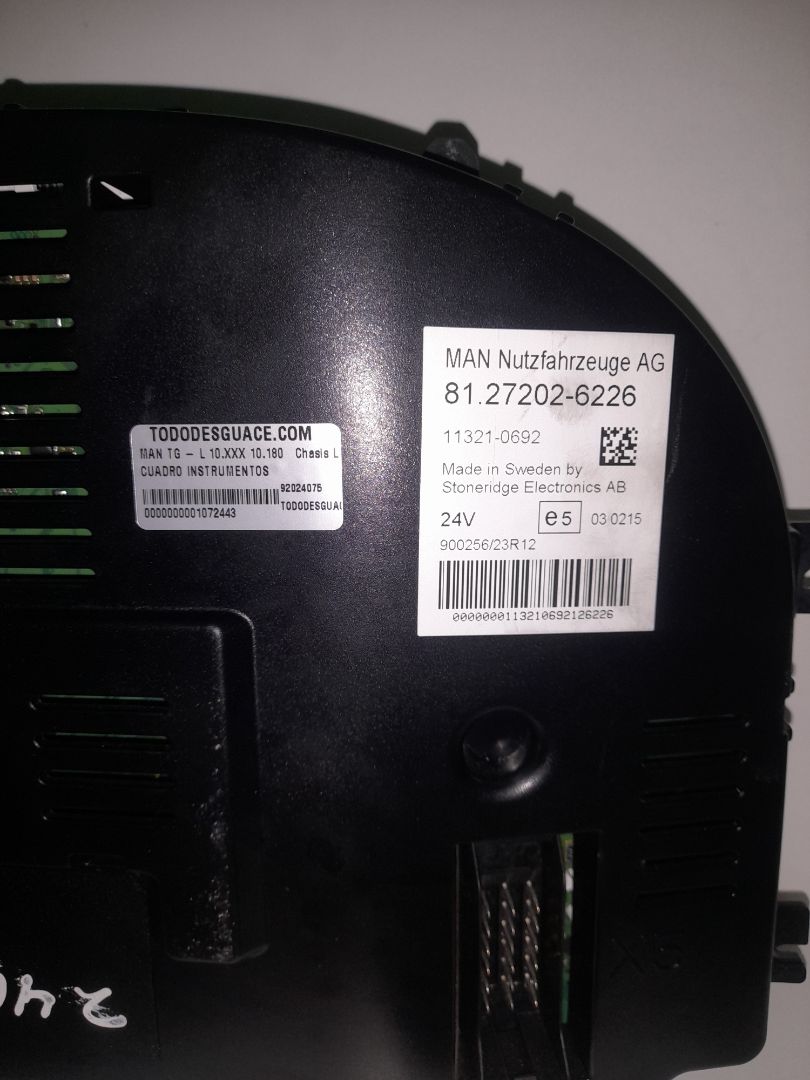 Cuadro instrumentos man tgl 10.xxx 10.180   chasis l