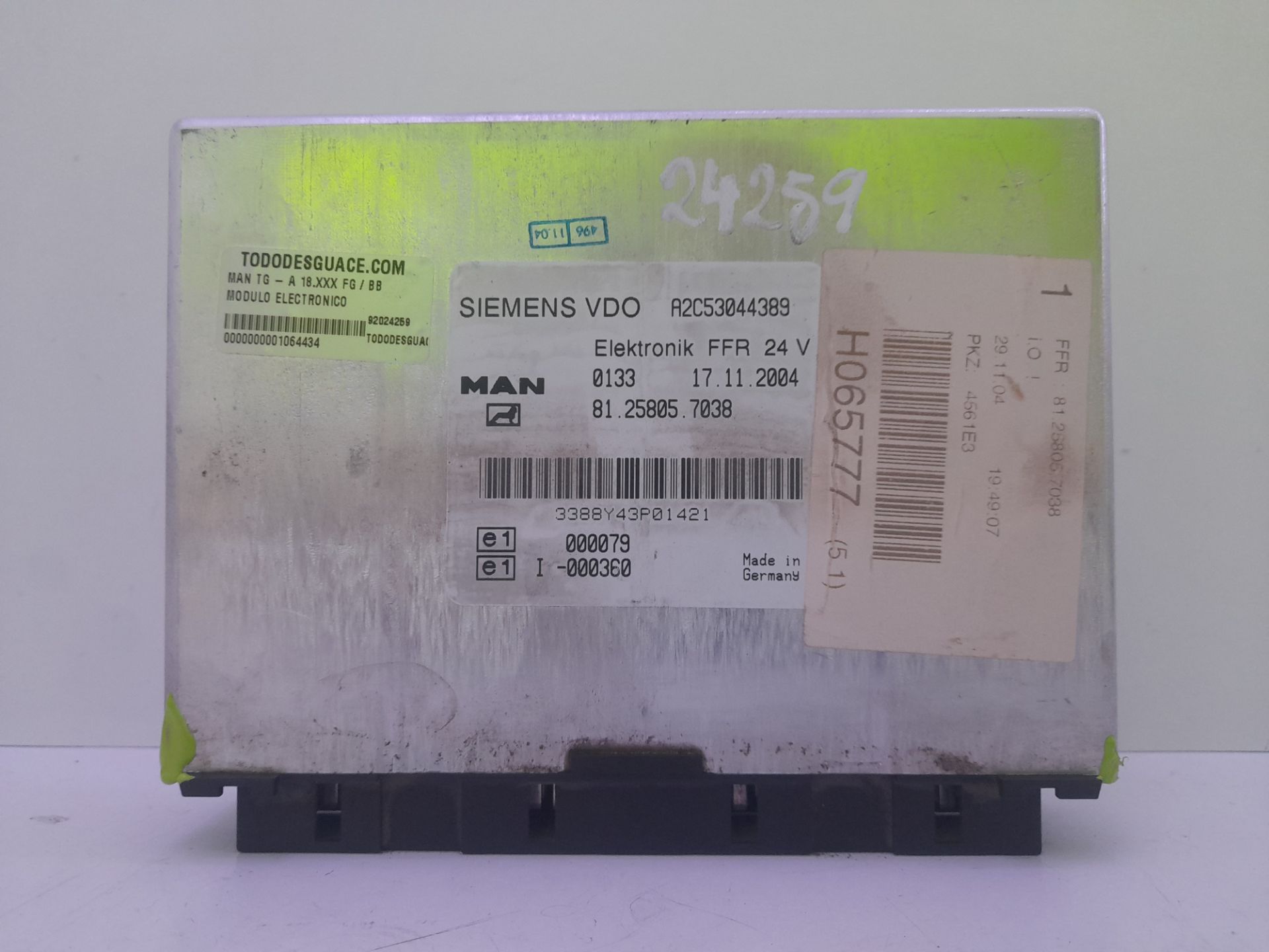 Modulo electronico man tga 18.xxx (2000) fg  bb               (e3e4) 