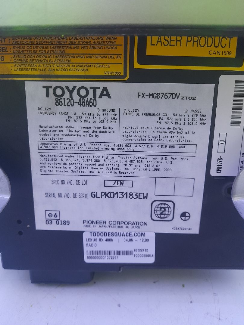 No identificado lexus rx (mcugsumhu3) 400h