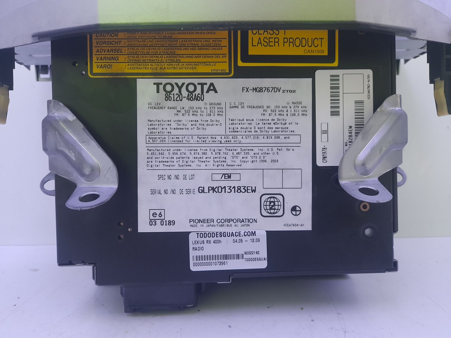 No identificado lexus rx (mcugsumhu3) 400h