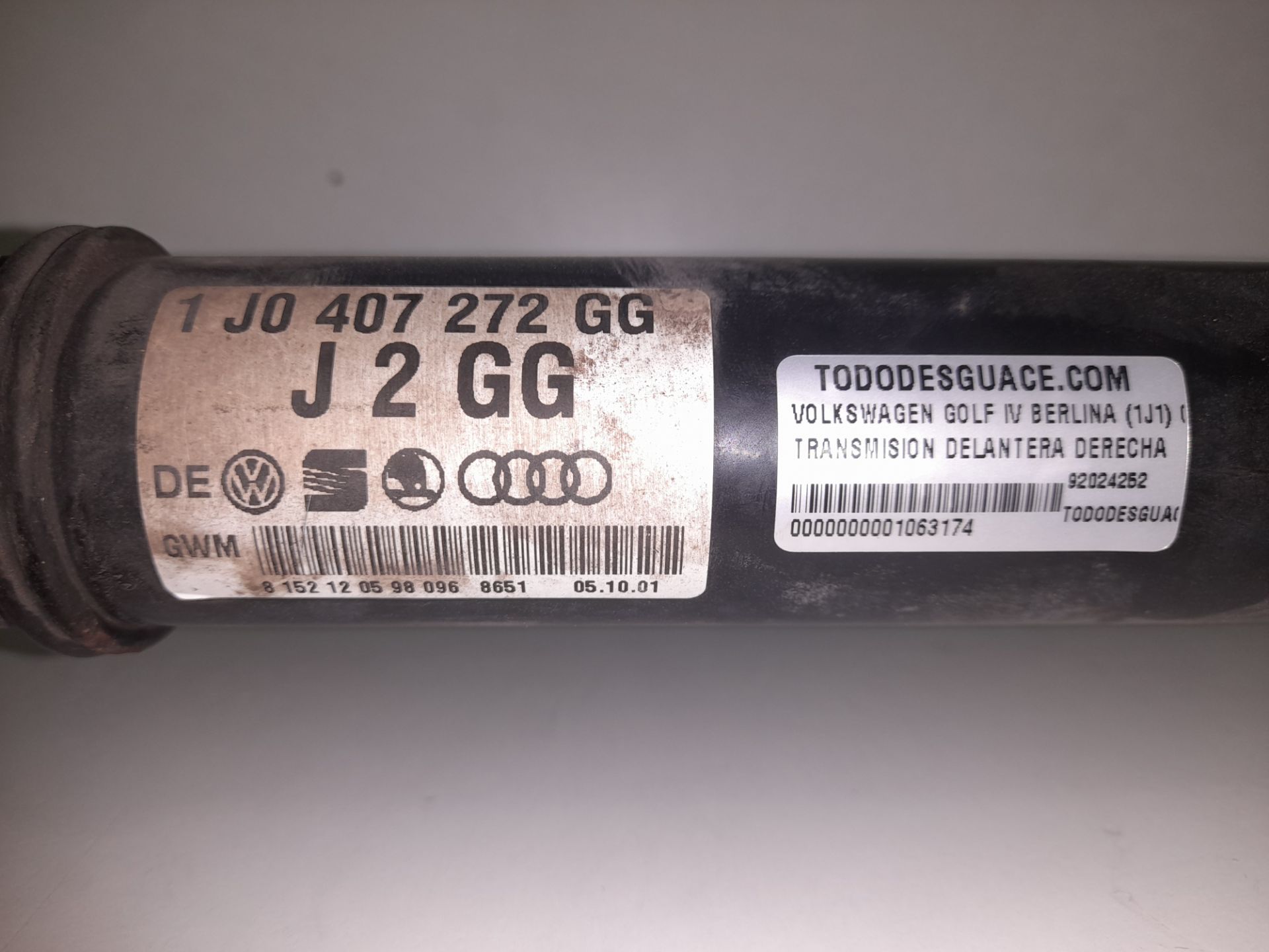 Transmision delantera derecha volkswagen golf iv berlina (1j1)(10.1997) conceptline