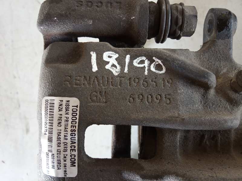 Pinza de freno trasera izquierda nissan primastar (x83) caja cerrada batalla corta 27