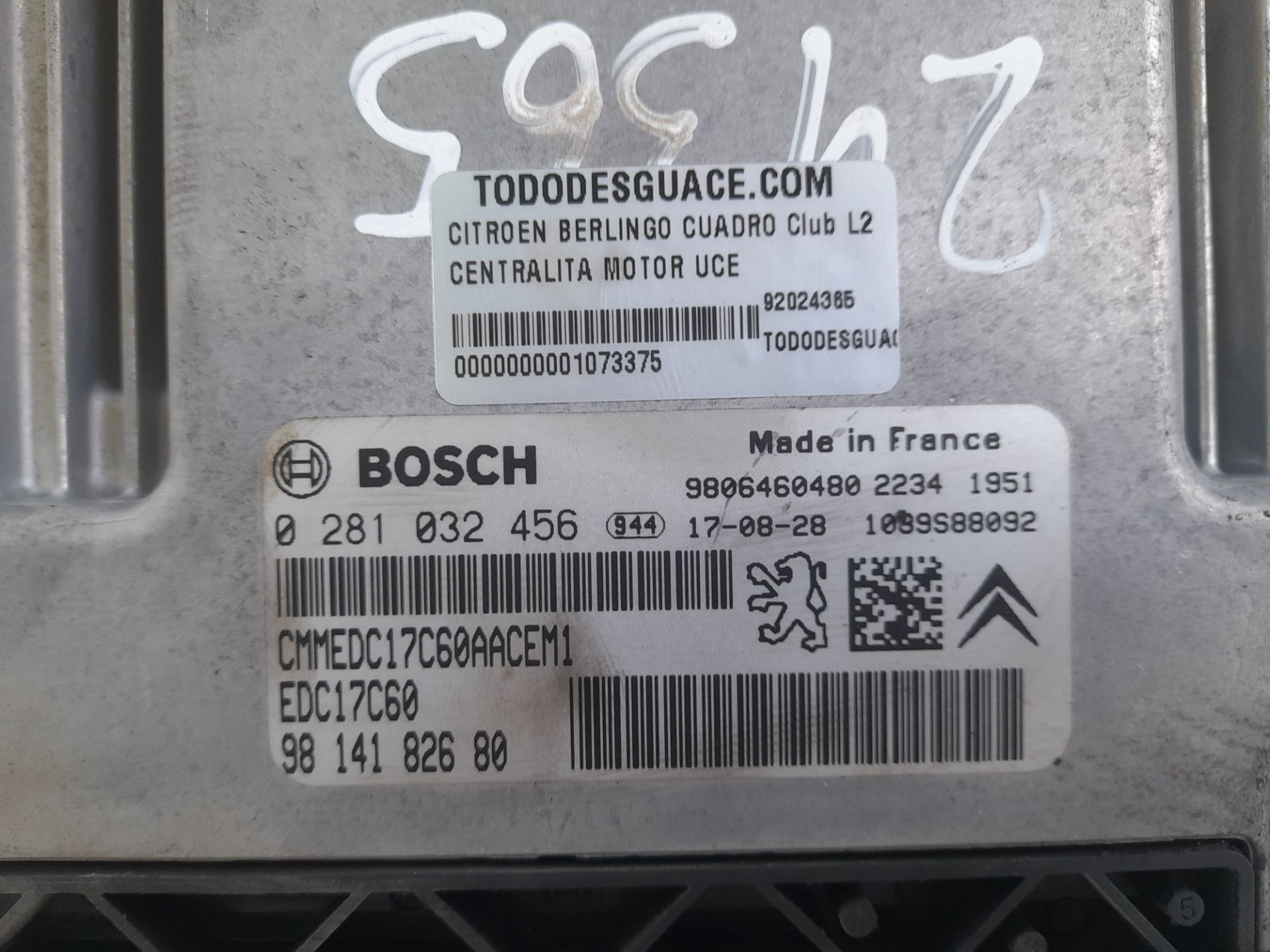 Centralita motor uce club l2