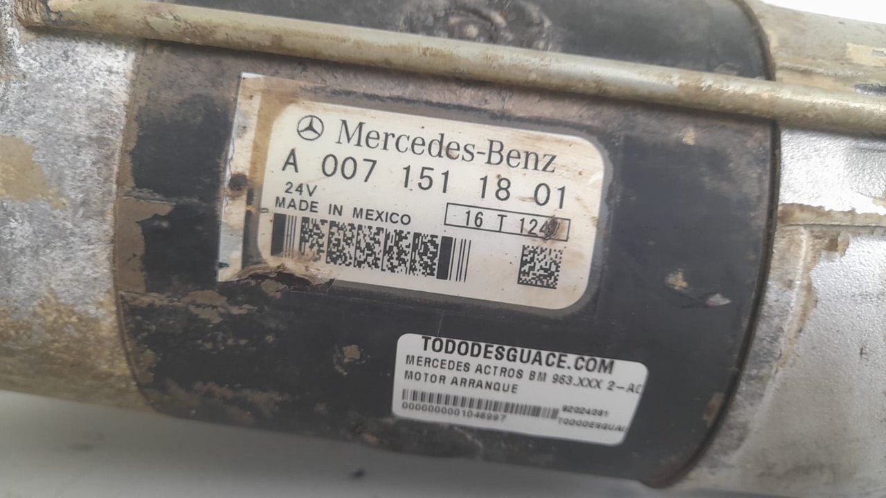 Motor arranque mercedes-benz actros 4 2-ejes bm 963 (2011) 18xx 4x2 szm l bigspace