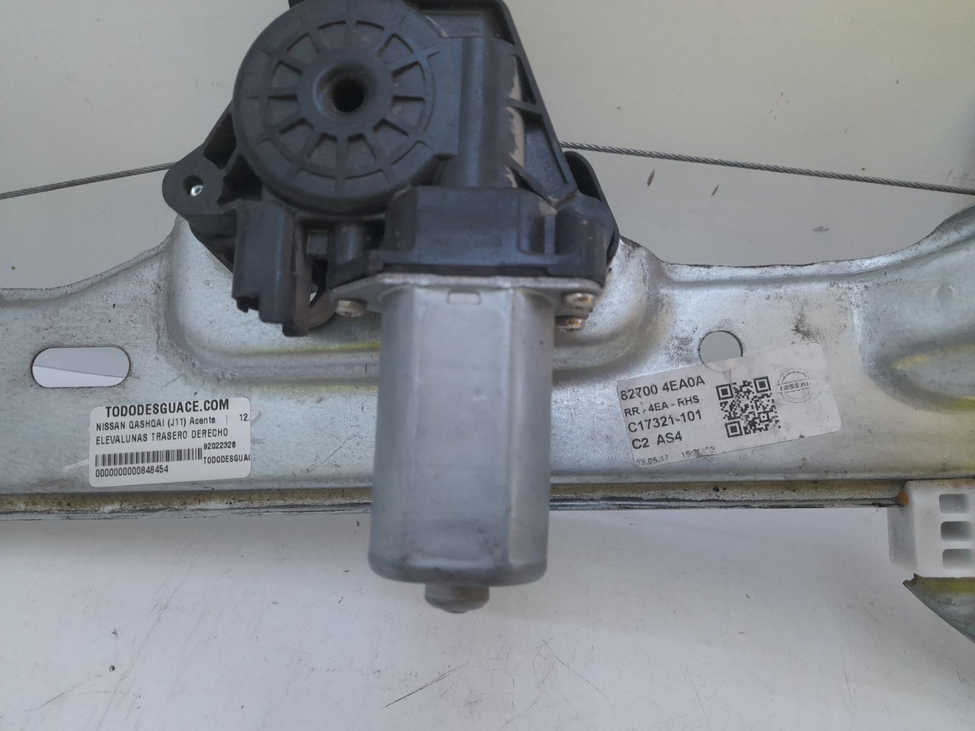 Elevalunas trasero derecho nissan qashqai (j11e) acenta