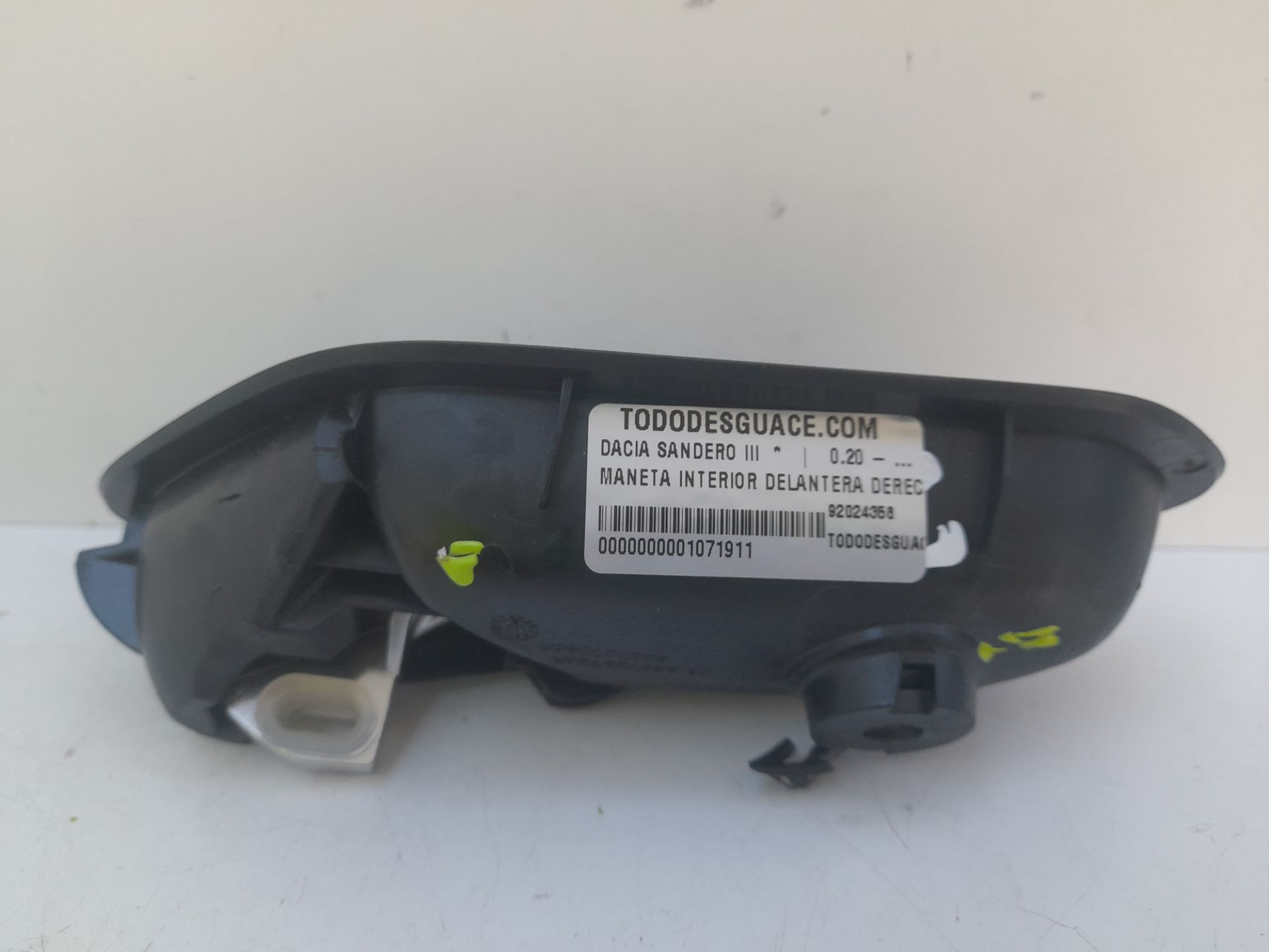 Maneta interior delantera derecha dacia sandero iii 