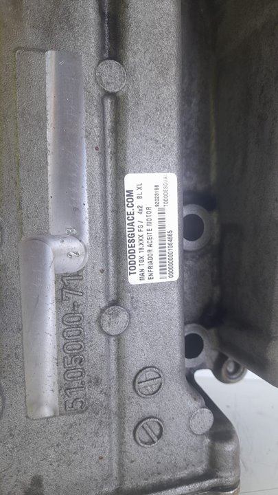 Enfriador aceite motor man tgx 18.xxx (2007) fg    4x2   bl xl