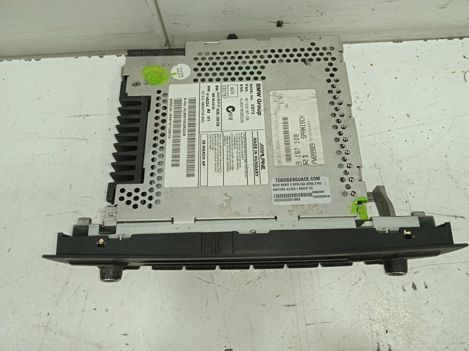 Sistema audio / radio cd bmw serie 3 berlina (e90) 318d