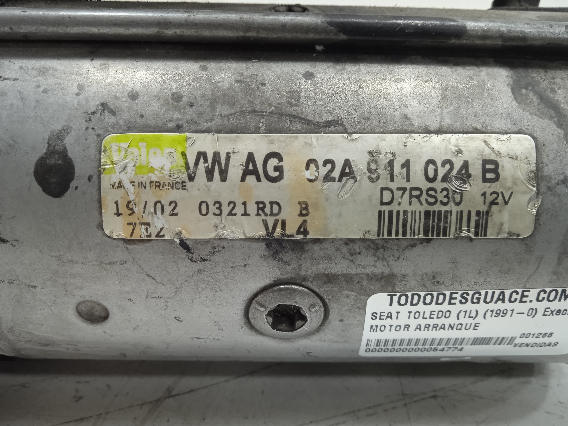 Motor arranque  seat toledo