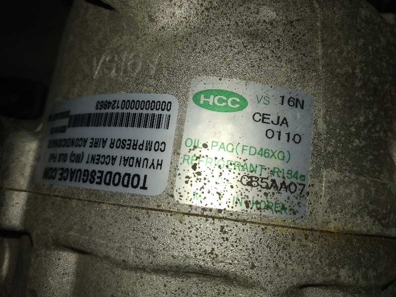 Compresor aire acondicionado hyundai accent (mc) gls full