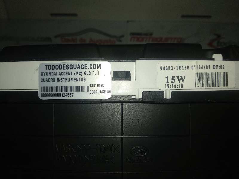 Cuadro instrumentos hyundai accent (mc) gls full