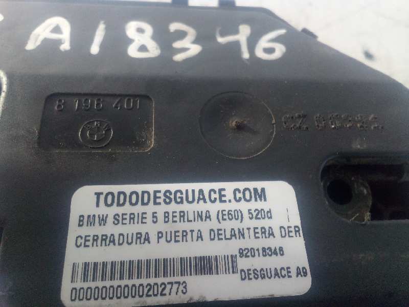 Cerradura puerta delantera derecha bmw serie 5 berlina (e60) 520d