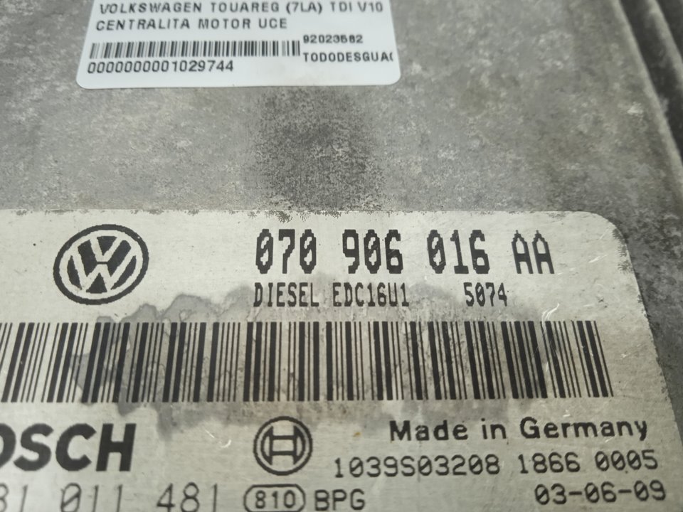 Centralita motor uce volkswagen touareg (7la) tdi v10