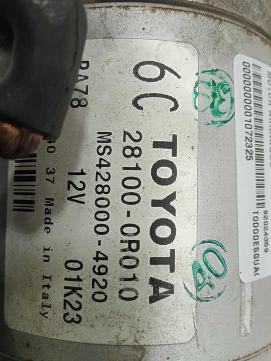 Motor arranque toyota corolla verso (r1) 2.2 d4d luna