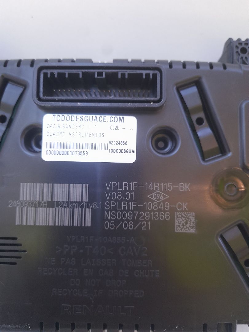 Cuadro instrumentos dacia sandero iii 