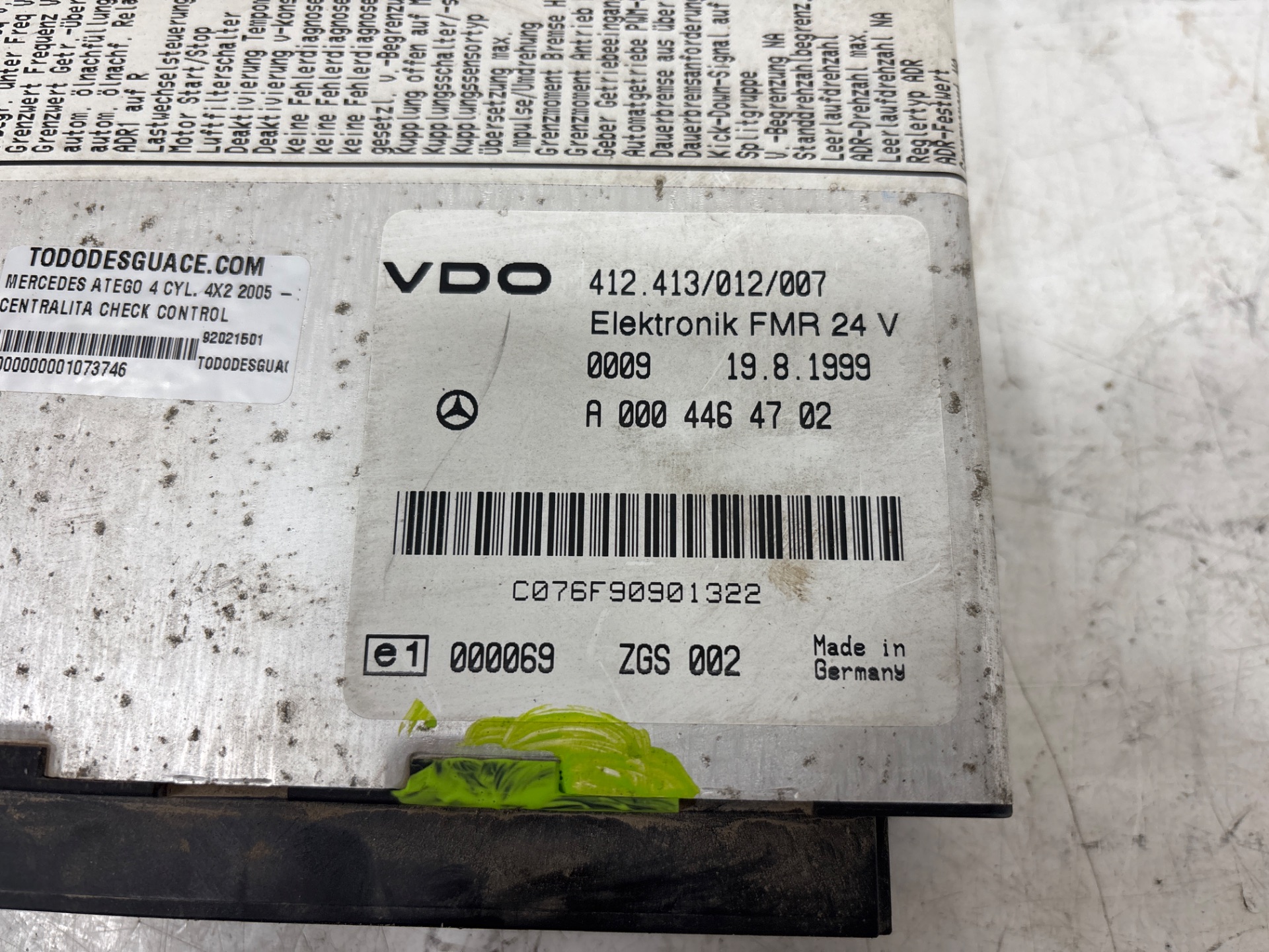 Centralita check control mercedes-benz atego 2 4-zyl. 4x2 bm 970246 (2005) 