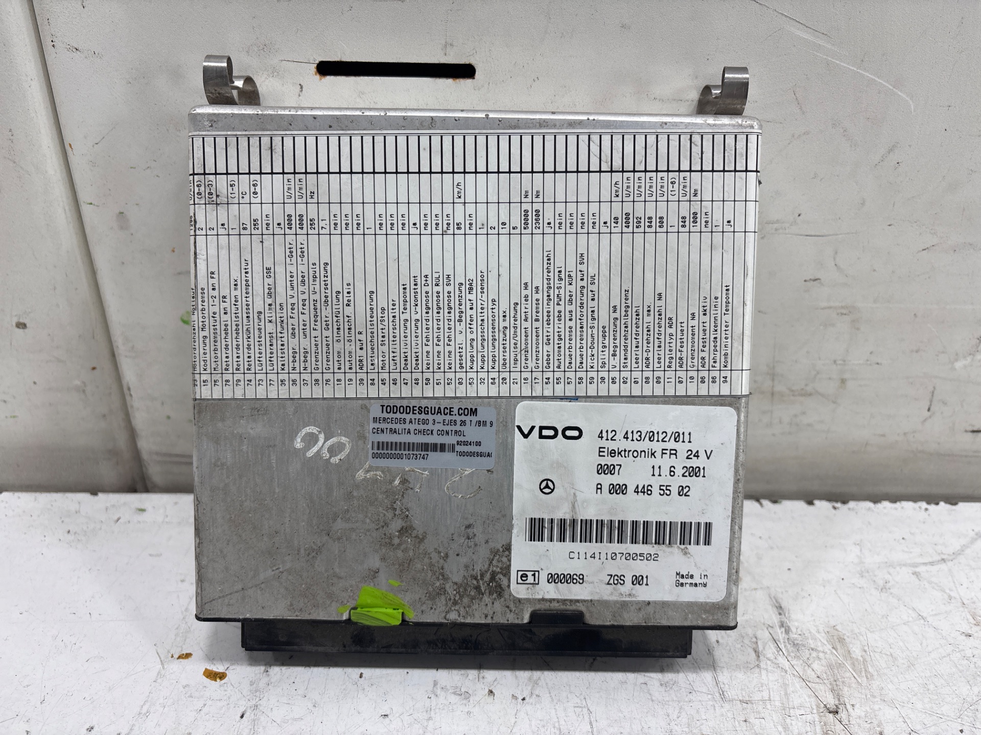 Centralita check control mercedes-benz atego 3-ejes 26 t bm 95024 (1998) 2528  (6x2)       om 906 la l 