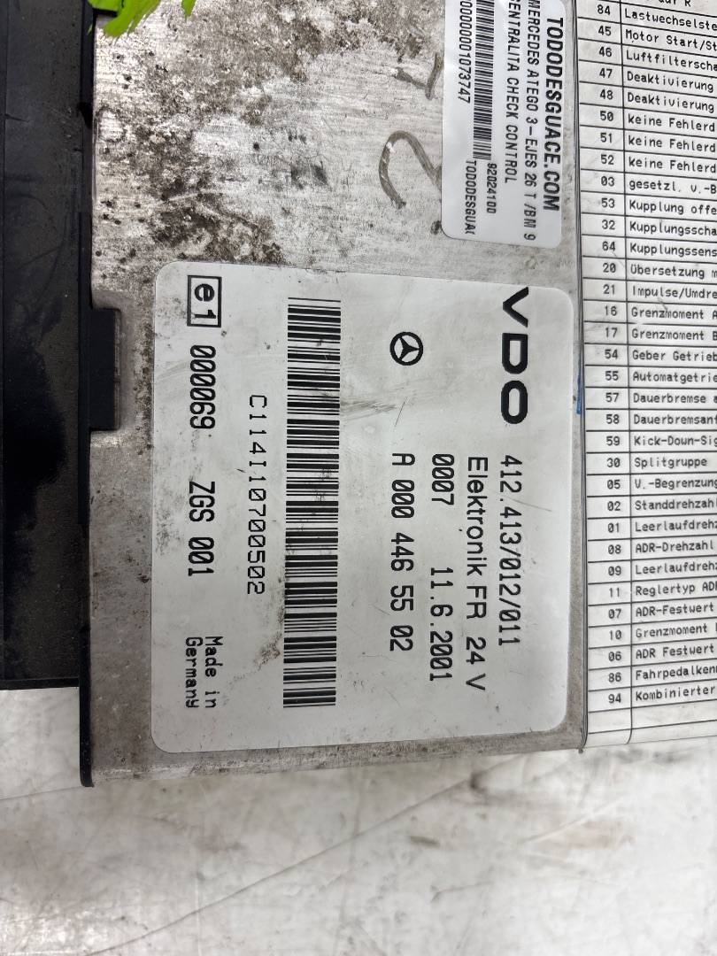 Centralita check control mercedes-benz atego 3-ejes 26 t bm 95024 (1998) 2528  (6x2)       om 906 la l 